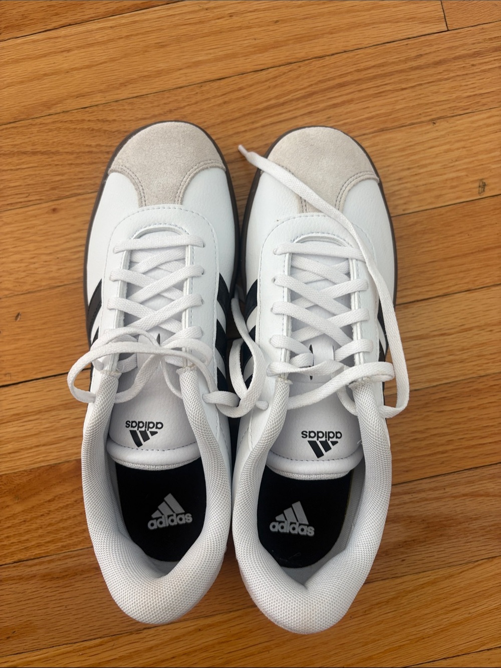 adidas White and Black Classic Court Sneakers